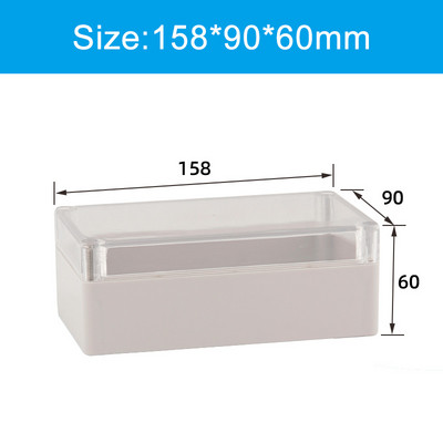 Caurspīdīgs vāks Elektriskais āra elektroniskais barošanas hermētisks korpusa korpuss plastmasas kastes projekta korpuss ūdensizturīgs sadales kārba