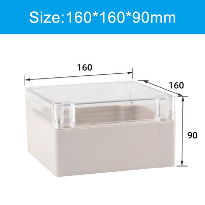 Caurspīdīgs vāks Elektriskais āra elektroniskais barošanas hermētisks korpusa korpuss plastmasas kastes projekta korpuss ūdensizturīgs sadales kārba