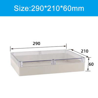 Caurspīdīgs vāks Elektriskais āra elektroniskais barošanas hermētisks korpusa korpuss plastmasas kastes projekta korpuss ūdensizturīgs sadales kārba