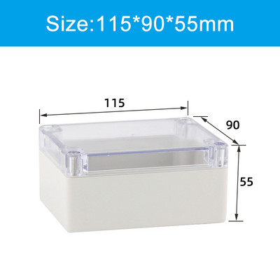 Caurspīdīgs vāks Elektriskais āra elektroniskais barošanas hermētisks korpusa korpuss plastmasas kastes projekta korpuss ūdensizturīgs sadales kārba