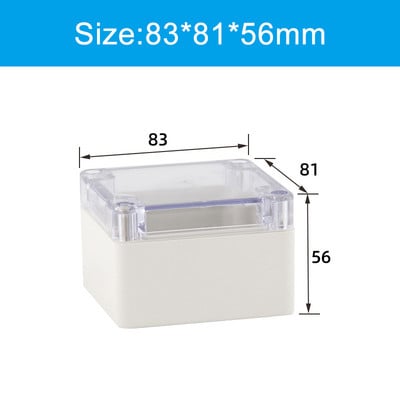 Caurspīdīgs vāks Elektriskais āra elektroniskais barošanas hermētisks korpusa korpuss plastmasas kastes projekta korpuss ūdensizturīgs sadales kārba