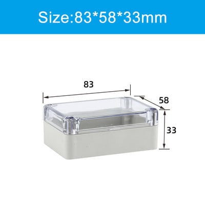 Caurspīdīgs vāks Elektriskais āra elektroniskais barošanas hermētisks korpusa korpuss plastmasas kastes projekta korpuss ūdensizturīgs sadales kārba