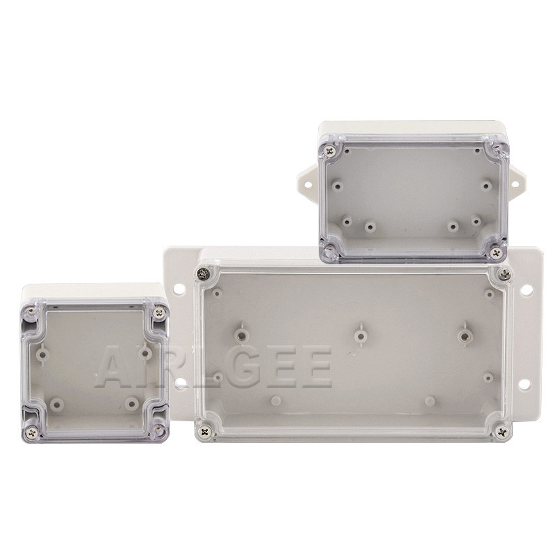 Caurspīdīgs vāks Elektriskais āra elektroniskais barošanas hermētisks korpusa korpuss plastmasas kastes projekta korpuss ūdensizturīgs sadales kārba