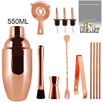 3-12Pcs/set Set pribora za bar, nehrđajući štapić 550ml 800ml/600ml Set shakera za koktele Set barmena Shakeri Alati za barove Dodaci za vino