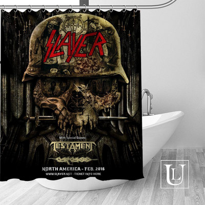 Slayer dušo užuolaidos pagal užsakymą vonios kambario užuolaidos vandeniui atsparus vonios audinys poliesterio dušo užuolaidos 1vnt.