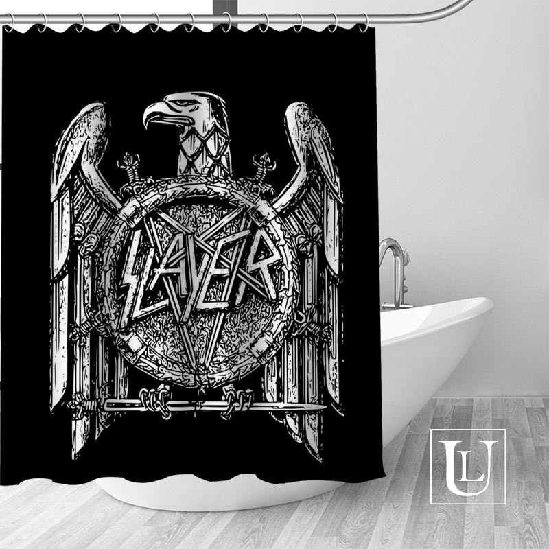 Slayer dušo užuolaidos pagal užsakymą vonios kambario užuolaidos vandeniui atsparus vonios audinys poliesterio dušo užuolaidos 1vnt.