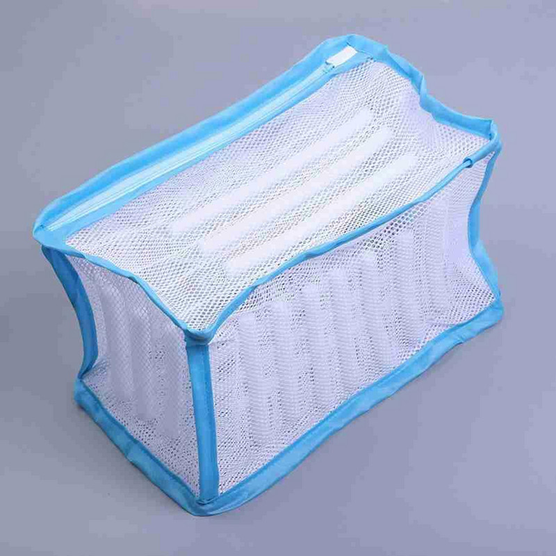 1gab Speciāls veļas maisiņš apaviem Piepūšamā apakšveļa Tīkla tīrīšanas maisiņa aizsardzība Veļas mazgājamās mašīnas soma Apģērbi Q0O5