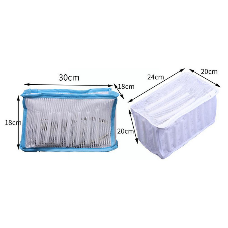 1gab Speciāls veļas maisiņš apaviem Piepūšamā apakšveļa Tīkla tīrīšanas maisiņa aizsardzība Veļas mazgājamās mašīnas soma Apģērbi Q0O5
