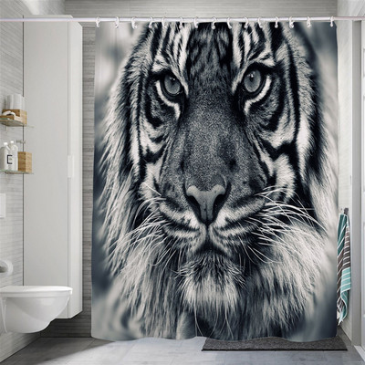 Vodootporna životinjska zavjesa za tuširanje Bez bušenja Kupaonska zavjesa s otisnutim ručnikom Pregradna zavjesa za kupanje