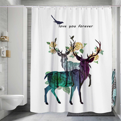 Vodootporna životinjska zavjesa za tuširanje Bez bušenja Kupaonska zavjesa s otisnutim ručnikom Pregradna zavjesa za kupanje