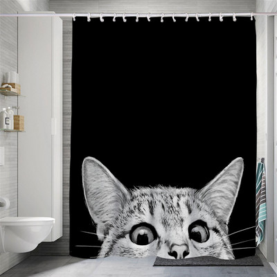 Vodootporna životinjska zavjesa za tuširanje Bez bušenja Kupaonska zavjesa s otisnutim ručnikom Pregradna zavjesa za kupanje