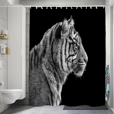 Vodootporna životinjska zavjesa za tuširanje Bez bušenja Kupaonska zavjesa s otisnutim ručnikom Pregradna zavjesa za kupanje