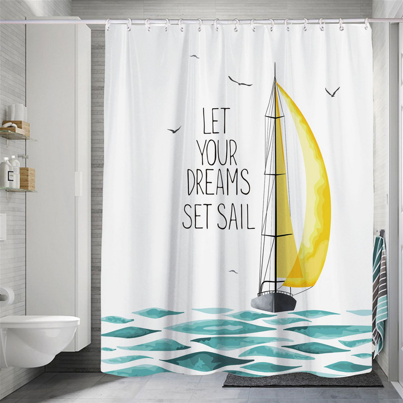 Vodootporna životinjska zavjesa za tuširanje Bez bušenja Kupaonska zavjesa s otisnutim ručnikom Pregradna zavjesa za kupanje