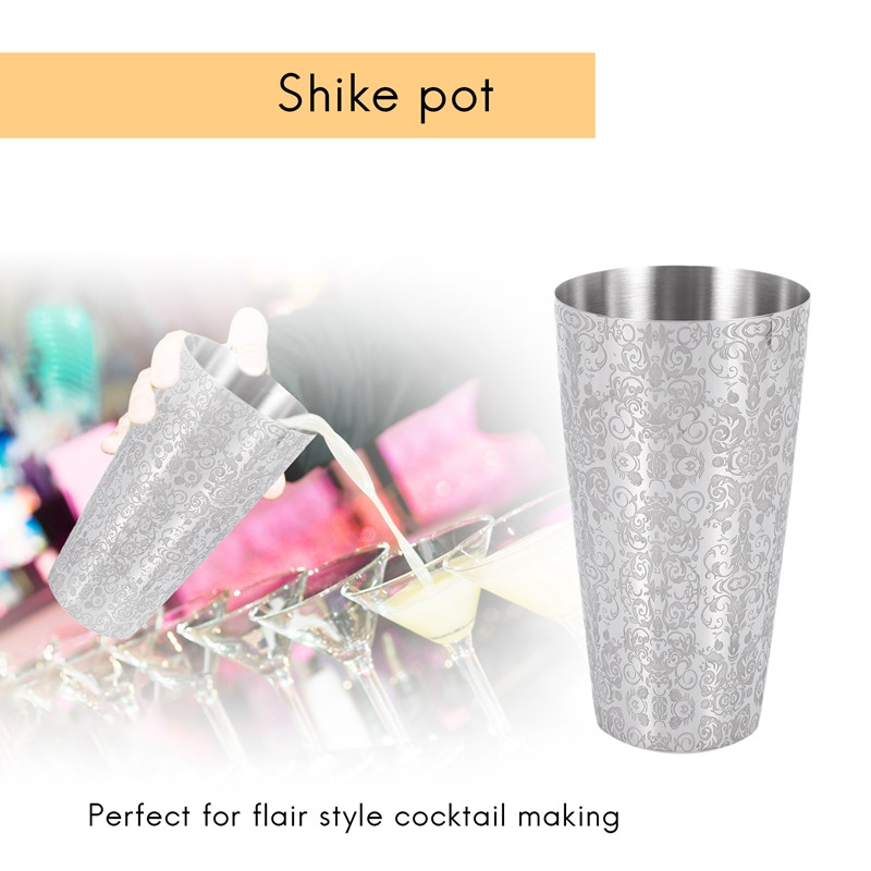Shaker za koktele Boston shaker od nehrđajućeg čelika 304 Barra De Ferramentas Creative Engraving Design Boston set limenki za shaker za koktele
