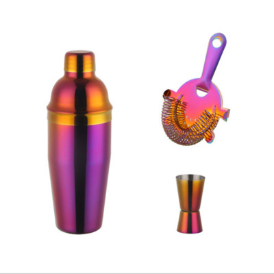 Shaker od nehrđajućeg čelika Set shakera za koktele s mjernom čašicom i filtrom za led Bomba set Ručna šalica shakera Fancy Shaker Bar Alat