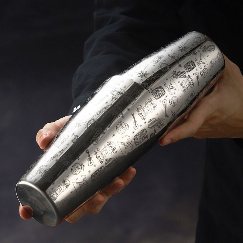 750ml Drinks Dual Design Drink Spirit Measure Cup Cocktail Jigger Cocktail Boston Bar Shaker Japanese Jigger Engraving