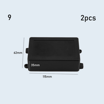 1/2Pcs 9 veličina ABS plastika Vodootporni poklopac Crni DIY kućište Kutija za instrumente Plastična elektronička projektna kutija Električni pribor