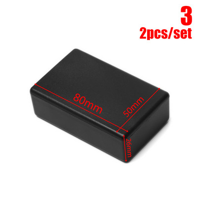 1/2Pcs 9 veličina ABS plastika Vodootporni poklopac Crni DIY kućište Kutija za instrumente Plastična elektronička projektna kutija Električni pribor