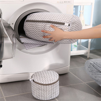 Домашна перална машина Чанти за пране Полиестерна торбичка за органайзер за пътуване Мръсни дрехи Чанта за пране на бельо Чанта за пране Сива вълничка