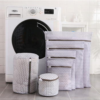 Домашна перална машина Чанти за пране Полиестерна торбичка за органайзер за пътуване Мръсни дрехи Чанта за пране на бельо Чанта за пране Сива вълничка