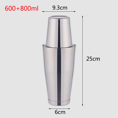 GOALONE 2 kom Boston Shaker Shaker za koktele Alati za barmena 600 800 ml Cocktail Boston Shaker Dodaci za koktele od nehrđajućeg čelika