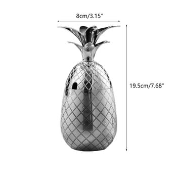 Αξεσουάρ Wine Cup Metal Pineapple Bar για κύπελλα ποτού για καλοκαιρινά κοκτέιλ