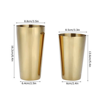 Шейкър за коктейли от неръждаема стомана Портативна чаша за шейкър Чаша за смесване в американски стил Барман Бар инструмент