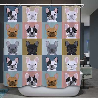 Smieklīgs jauks kaķu dušas aizkars 3D drukas dzīvnieku ūdensnecaurlaidīgs poliestera audums mājas dekorēšanai vannas ekrāna aizkars vannas istabas aksesuārs