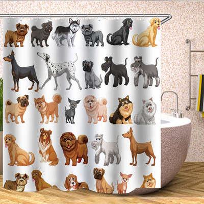 Smieklīgs jauks kaķu dušas aizkars 3D drukas dzīvnieku ūdensnecaurlaidīgs poliestera audums mājas dekorēšanai vannas ekrāna aizkars vannas istabas aksesuārs