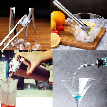 Σετ σέικερ για κοκτέιλ Μπάρες ανάμεικτα ποτά Βάση αποθήκευσης ξύλου Jigger Mixing Spoon Tong Bartender Tools Barware Mocktail Tools