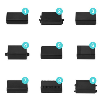 1/2 τμχ Hot Black ABS Πλαστικό DIY Electronic Project Box Αδιάβροχο κάλυμμα Project Enclosure Boxes Θήκη οργάνων