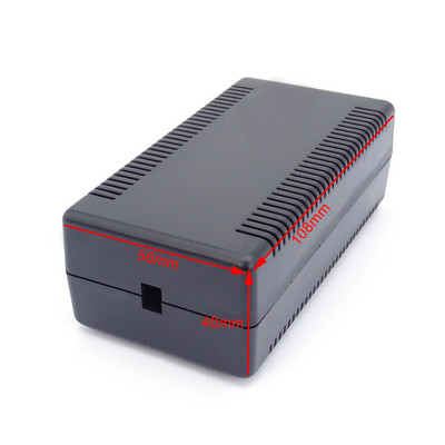 1Pcs 108x56x40mm crna plastična kutija za napajanje Kućište kućište Razvodne kutije za žice DIY kutija za žice