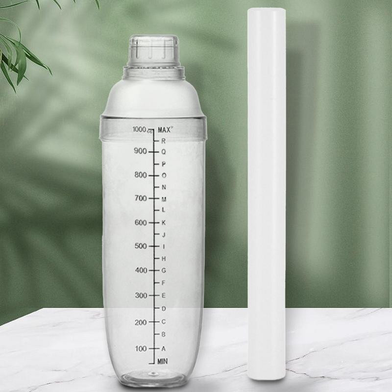 Set shakera za koktele s čekićem od limuna Prozirna boca s vagom i cjedilom Mikser za piće Shaker za koktele Šalice Set alata