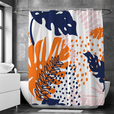 INS Style Abstract Tropical Palm Leaves dušas aizkars Vannas istabas aizkars mājas dekors Ūdensizturīgs poliestera vannas ekrāns vannai