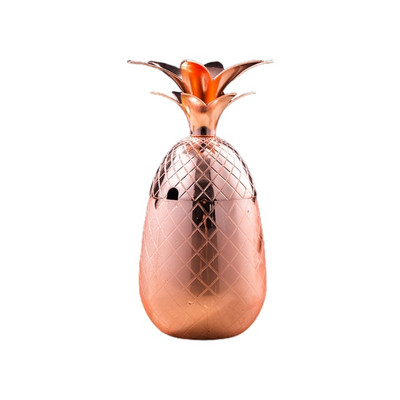 Sticlă în formă de ananas Pahar de cocktail Set de vin Pahar de vin Cupe de vin din metal Material din oțel inoxidabil Instrument de bar Pahare de băut