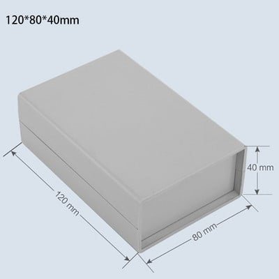 Πλαστικό μαύρο κέλυφος ηλεκτρονικής μονάδας εξαρτημάτων Project box με βίδες 125*80*32mm