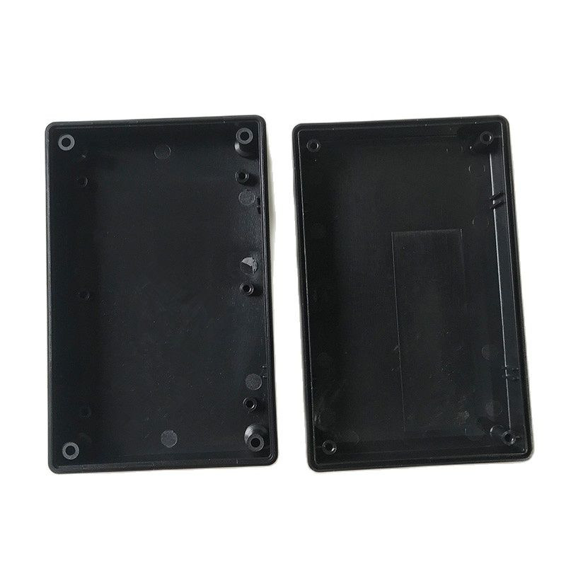 Πλαστικό μαύρο κέλυφος ηλεκτρονικής μονάδας εξαρτημάτων Project box με βίδες 125*80*32mm