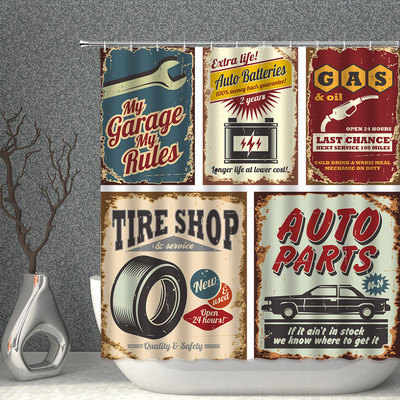 Retroplakat Dušikardin Vana ajaleht Autoparandus Toit Roosid Lilled Kangas Vannitoakaunistus Vannitoatarvikud Kardinad