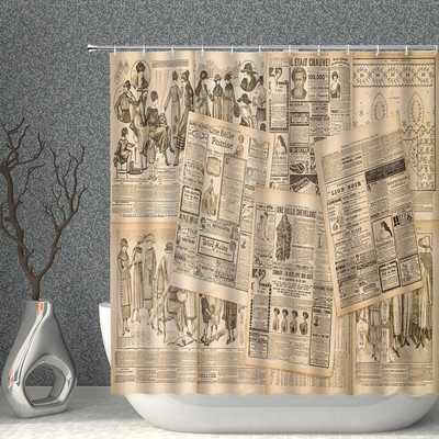 Retroplakat Dušikardin Vana ajaleht Autoparandus Toit Roosid Lilled Kangas Vannitoakaunistus Vannitoatarvikud Kardinad