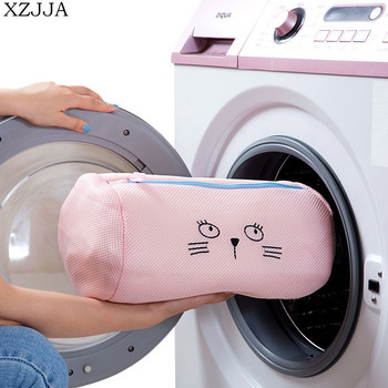 XZJJA Cute Cartoon Τσάντες Πλυντηρίου Σουτιέν Εσώρουχα Κάλτσες Φορητή τσάντα αποθήκευσης Διχτυωτό οικιακό πλυντήριο ρούχων Φροντίδα πλυσίματος ρούχων Τσάντες αερισμού