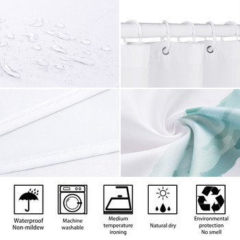 3D печат Прост слънчогледов модел Завеса за душ Водоустойчива полиестерна тъкан Завеса за параван за баня Начало Декор Аксесоари за баня
