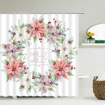 Värvilised tulbiroosi lilled puud dušikardin Vannitoa kardinad looduslill veekindel polüestekangas kodu vanni sisekujundus