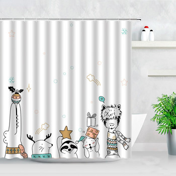 Χαριτωμένα σκυλιά Κουρτίνες μπάνιου με κινούμενα σχέδια Αστεία Ζώο Γάτες Διακόσμηση μπάνιου σπιτιού Αδιάβροχο ύφασμα πολυεστέρας διακόσμηση μπάνιου για παιδιά
