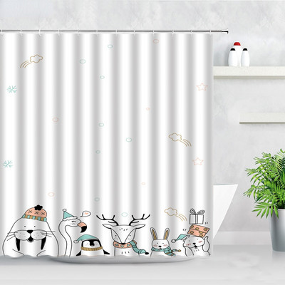 Jauki suņi multfilmas dušas aizkari Smieklīgi dzīvnieki kaķi mājas vannas istabas dekorēšana ūdensizturīgs audums poliestera vannas dekors bērniem