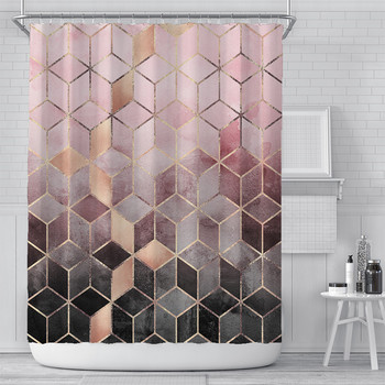 Αδιάβροχη κουρτίνα μπάνιου Μαρμάρινο μοτίβο χωρίς διάτρηση Χώρισμα μπάνιου Κουρτίνα μπάνιου Αδιάβροχη κουρτίνα μπάνιου