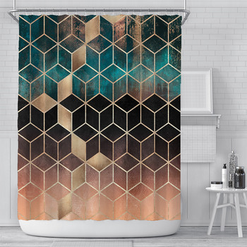 Αδιάβροχη κουρτίνα μπάνιου Μαρμάρινο μοτίβο χωρίς διάτρηση Χώρισμα μπάνιου Κουρτίνα μπάνιου Αδιάβροχη κουρτίνα μπάνιου