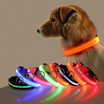 Led Dog Collar Light Κολάρο κατά της απώλειας για σκύλους Κουτάβια Night Luminous Supplies Προϊόντα για κατοικίδια Αξεσουάρ USB Φόρτιση/Μπαταρία