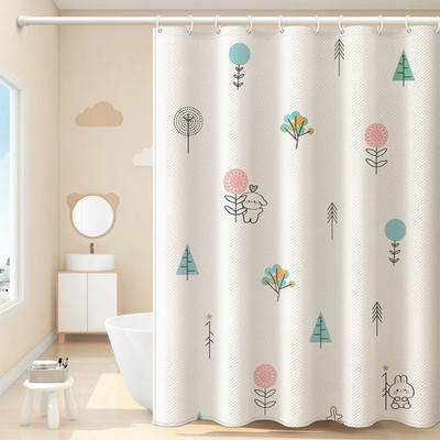 Smieklīgs kaķu dušas aizkars Jauka multfilma ar dzīvnieku rakstu ūdensizturīgs poliestera vannas aizkars Mājas dekors Vannas istabas aksesuāri Cortina