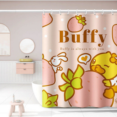 Smieklīgs kaķu dušas aizkars Jauka multfilma ar dzīvnieku rakstu ūdensizturīgs poliestera vannas aizkars Mājas dekors Vannas istabas aksesuāri Cortina