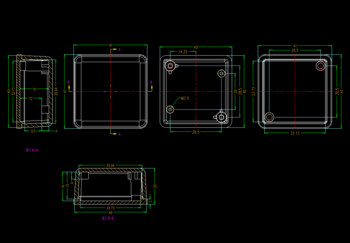 Направи си сам електронна проектна кутия Пластмасова печатна платка Корпус PCB Дизайн Корпус ABS Съединителна кутия Кутия за инструменти 41*41*20mm